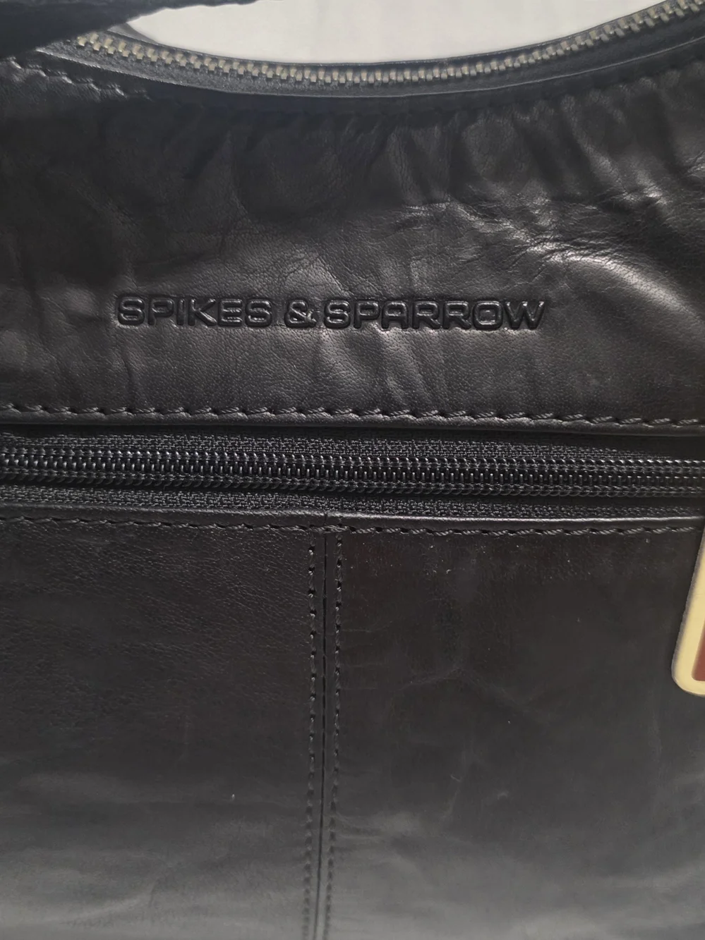 Spike & Sparraw Arkansas Leather Crossbody Bag - Black